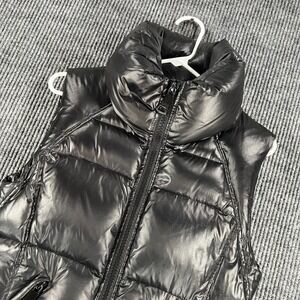 SAM New York Puffer Coat Jacket Womens Medium Black Sleeveless Full Zip